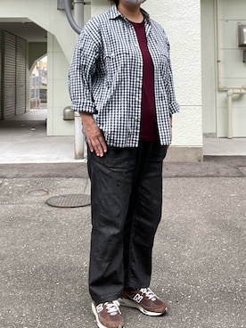 「POST O'ALLS(ポストオーバーオールズ)のアイテム」を使った、SPADE25さん(レディース・167cm)の秋コーディネート