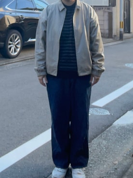 「CIOTA（シオタ）のアイテム（ブルゾン）」を使った、SPADE25さん（レディース・167cm）の秋コーディネート