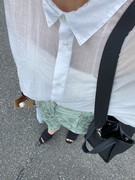「ZARA（ザラ）のアイテム（サンダル、ブラック系）」を使った、aiaiaitarouさん（レディース・164cm）の夏コーディネート