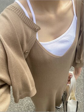 「LOWRYS FARM（ローリーズファーム）のアイテム（ワンピース/ドレス、ブラウン系）」を使った、aiaiaitarouさん（レディース・164cm）の夏コーディネート
