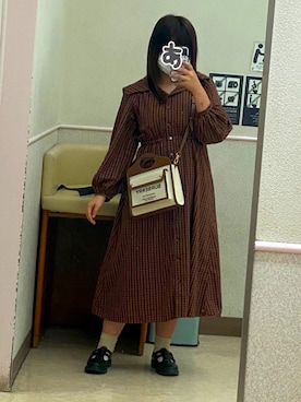 「ehka sopo（エヘカソポ）のアイテム（ワンピース/ドレス）」を使った、小屋さん（キッズ・90cm）の秋コーディネート