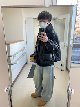 「アイテム（トップス）」を使った、ゆういちさん（メンズ・166cm）の冬コーディネート