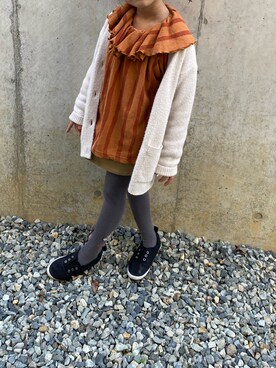 「アイテム（タイツ/ストッキング）」を使った、aiaoriさん（キッズ・110cm）の冬コーディネート