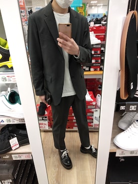 「ADRER（アドラー）の【ADRER】surgical stainless necklace / サージカルステンレスネックレス（ネックレス）」を使った、はやと社さん（メンズ・180cm）の春コーディネート