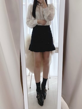 「titty＆Co. PETIT（ティティアンドコープティ）のアイテム」を使った、yuka🐰さん（レディース・161cm）の冬コーディネート