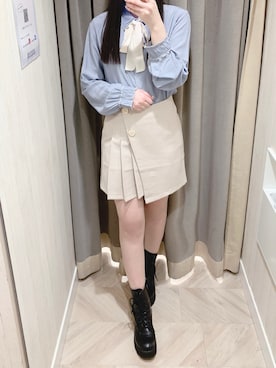 「titty＆Co. PETIT（ティティアンドコープティ）のアイテム（スカート）」を使った、yuka🐰さん（レディース・161cm）の冬コーディネート
