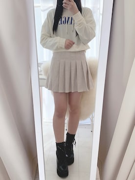 「titty＆Co. PETIT（ティティアンドコープティ）のアイテム（スカート）」を使った、yuka🐰さん（レディース・161cm）の冬コーディネート