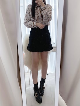 「titty＆Co. PETIT（ティティアンドコープティ）のアイテム」を使った、yuka🐰さん（レディース・161cm）の冬コーディネート