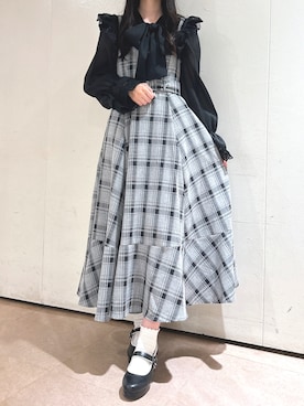 「titty＆Co. PETIT by poyo（ティティーアンドコープティバイポヨ）のアイテム（シャツ/ブラウス）」を使った、yuka🐰さん（レディース・161cm）の秋コーディネート