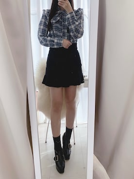 「プチプチコーデ」｜yuka🐰さん（レディース・161cm）の冬コーディネート