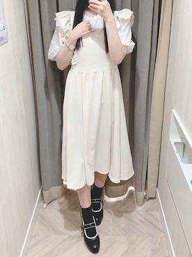 「シースルー」｜「アイテム（パンプス）」を使った、yuka🐰さん（レディース・162cm）の春コーディネート