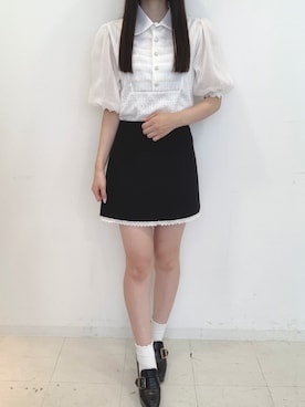 「Crea titty&Co. PETIT（クレアティティーアンドコープチ）のアイテム」を使った、yuka🐰さん（レディース・161cm）の夏コーディネート