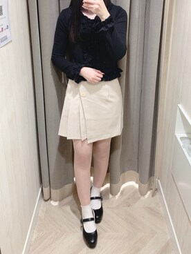 「titty＆Co. PETIT（ティティアンドコープティ）のアイテム（スカート）」を使った、yuka🐰さん（レディース・161cm）の冬コーディネート