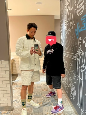 「STUSSY（ステューシー）のアイテム（デニムジャケット）」を使った、タカトさん（メンズ・175cm）の冬コーディネート