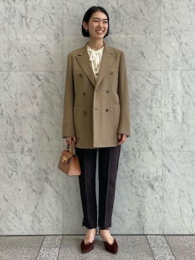 「TOMORROWLAND .B（トゥモローランドビー）のアイテム（ジャケット/アウター）」を使った、Taniguchi_TOMORROWLANDさん（レディース・158cm）の秋コーディネート