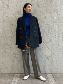 ▼バッカ BACCA ダブルクロスヘビーメルトン 肉厚ピーコート ウールカシミヤ BACCA（バッカ）の「ダブルクロスヘビーメルトン ダブル