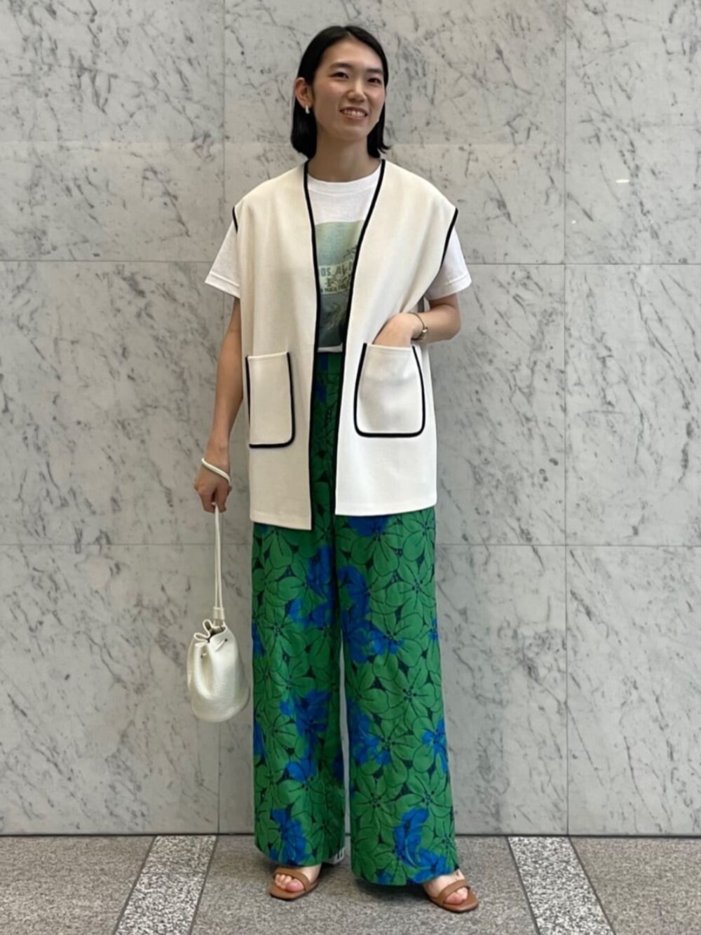 24SS アイレットハイビスカス ストレートパンツ セール】アイレットハイビスカス ストレートパンツ（その他