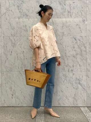 クリーニング済✨Ballsey ブルームカットジャカード パフスリーブ ブラウス ブルームカットジャカード パフスリーブブラウス