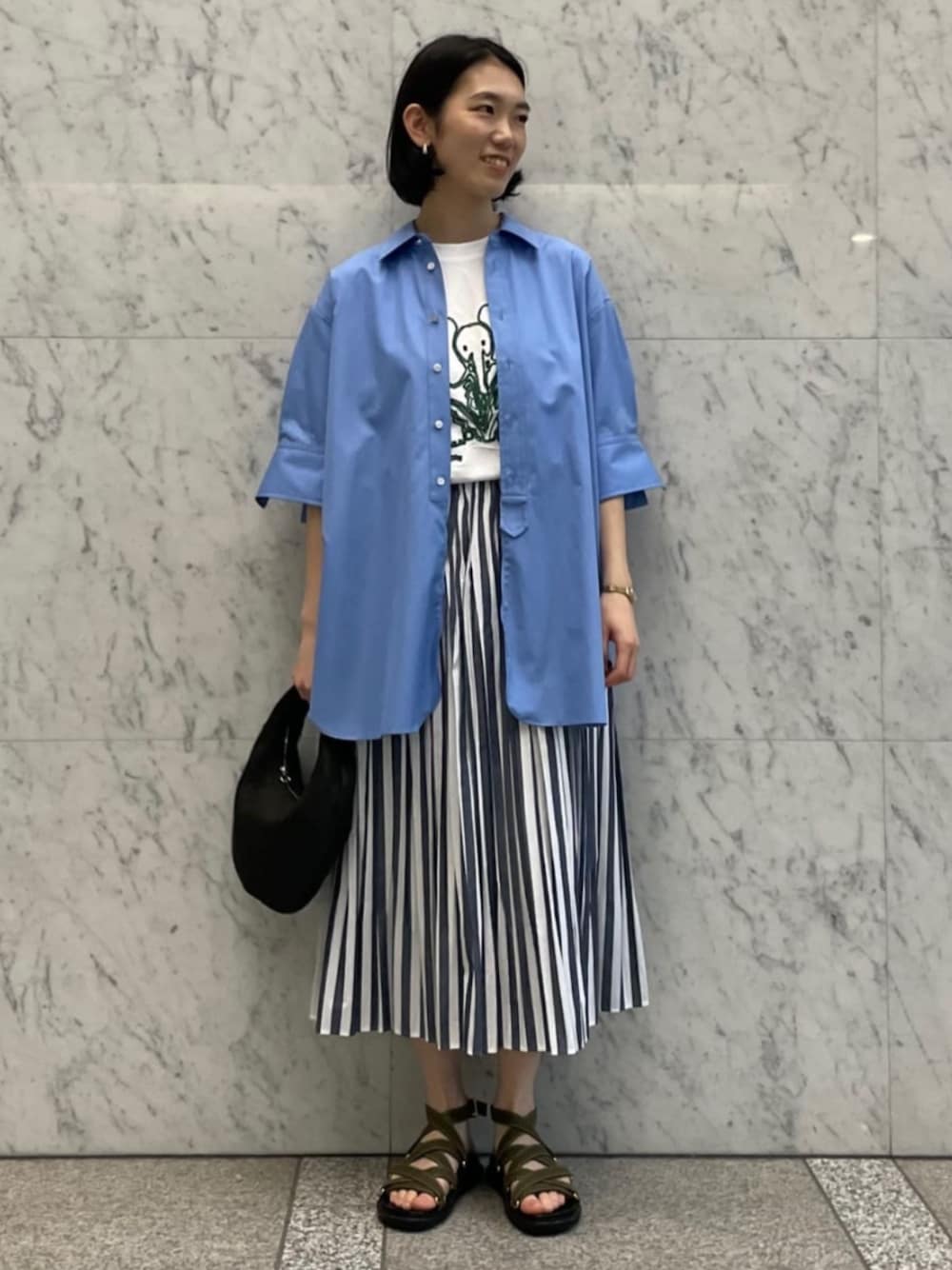 GALERIE VIE（ギャルリー ヴィー）の「ストライプブロード プリーツ