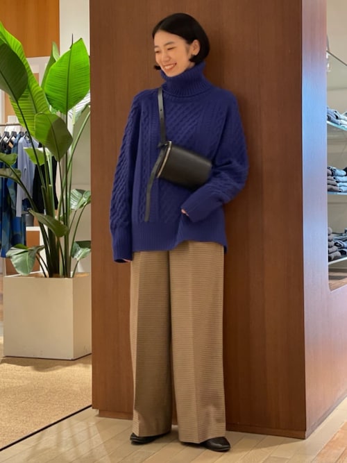 ユニオンランチ ハニカム編みタートルネックニット UNION LAUNCH