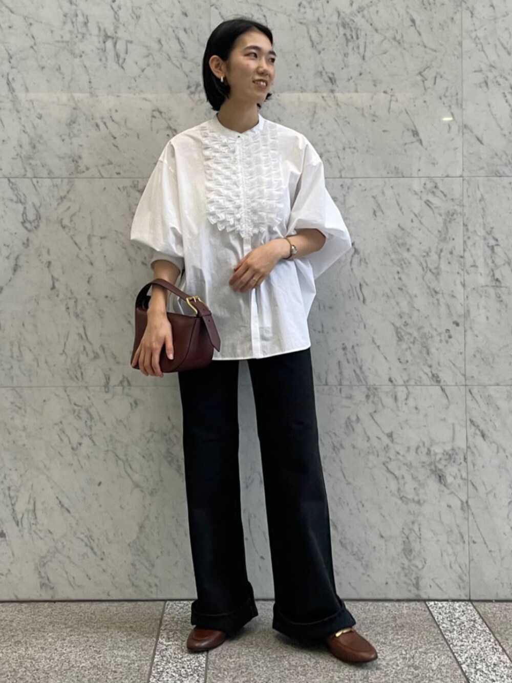 本日限定価格ホワイトコンビネーションマントブラウス TOMORROWLAND｜ホワイトコンビネーション マントブラウス | Rakuten