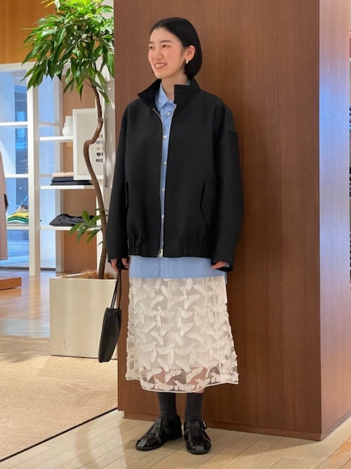 TOMORROWLAND .B コート アウター シルクウール ジップアップブルゾン