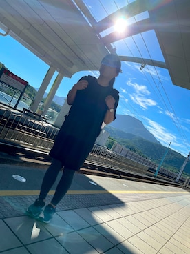 「lativ（ラティーヴ）のアイテム（パンツ）」を使った、Barbara Wangさん（レディース・156cm）の夏コーディネート