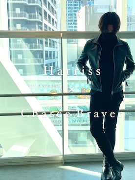 「Harriss（ハリス）のアイテム」を使った、TOSHIYUKIさん（メンズ・172cm）の冬コーディネート