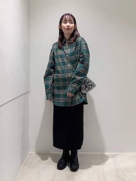 「SENSE OF PLACE by URBAN RESEARCH（センスオブプレイスバイアーバンリサーチ）のポンチタイトスカート（スカート）」を使った、Mtさん（レディース・164cm）の冬コーディネート