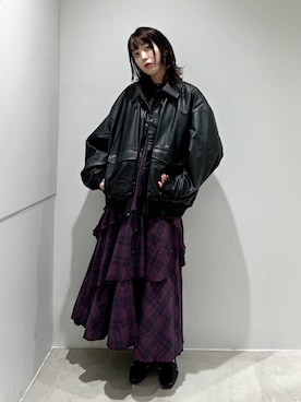 「アイテム（ブルゾン）」を使った、Mtさん（レディース・164cm）の夏コーディネート
