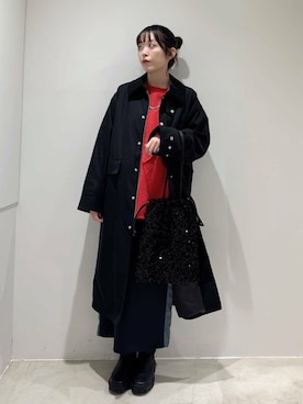 「SENSE OF PLACE by URBAN RESEARCH（センスオブプレイスバイアーバンリサーチ）のヴィンテージルーズスウェット（Tシャツ/カットソー）」を使った、Mtさん（レディース・164cm）の冬コーディネート