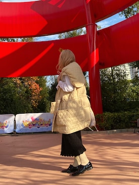 「JUN MIKAMI（ジュンミカミ）のアイテム」を使った、みいさん（レディース・157cm）の冬コーディネート