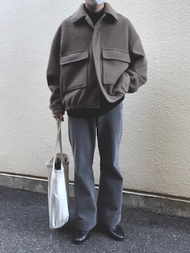 「158cm」｜「アイテム（ジャケット/アウター）」を使った、_eito_さん（メンズ・158cm）の冬コーディネート