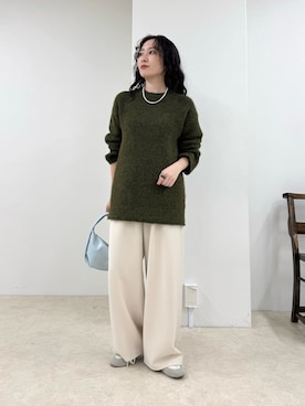 「アイテム（トップス）」を使った、スダサチカさん（レディース・155cm・20代）の秋コーディネート