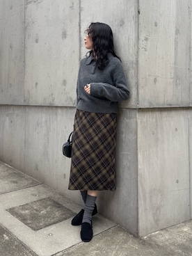 「アイテム（スカート）」を使った、スダサチカさん（レディース・155cm・20代）の秋コーディネート