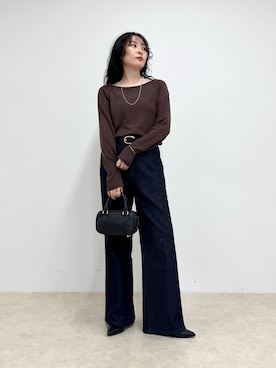 「アイテム（ベルト）」を使った、スダサチカさん（レディース・155cm・20代）の夏コーディネート
