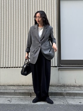 「アイテム（その他シューズ）」を使った、スダサチカさん（レディース・155cm）の秋コーディネート