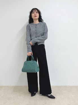 「アイテム（カーディガン/ボレロ）」を使った、スダサチカさん（レディース・155cm・20代）の秋コーディネート
