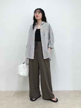 「fredy emue（フレディエミュ）のアイテム」を使った、スダサチカさん（レディース・155cm）の春コーディネート