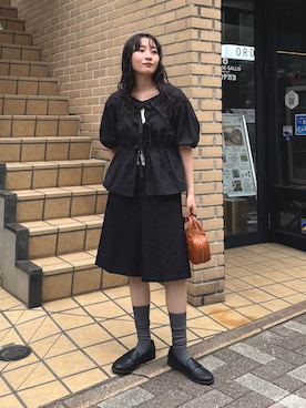 「ローファー×靴下」｜スダサチカさん（レディース・155cm）の春コーディネート