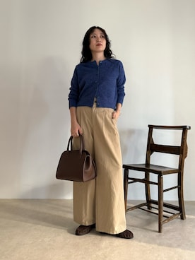 「アイテム（チノパンツ）」を使った、スダサチカさん（レディース・155cm・20代）の夏コーディネート