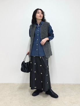 「アイテム（シャツ/ブラウス）」を使った、スダサチカさん（レディース・155cm・20代）の秋コーディネート