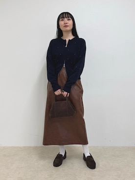 「アイテム（その他シューズ）」を使った、スダサチカさん（レディース・155cm）の冬コーディネート