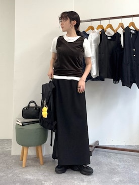 「アイテム（スカート）」を使った、スダサチカさん（レディース・155cm・20代）の夏コーディネート