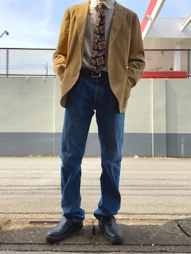 「アイテム（フォーマルスーツ/小物）」を使った、お　く　ださん（メンズ・177cm・20代）の春コーディネート