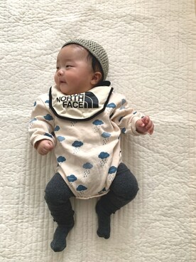 「THE NORTH FACE（ザノースフェイス）のアイテム（ママ＆ベビー）」を使った、ari3さん（キッズ・60cm）の春コーディネート