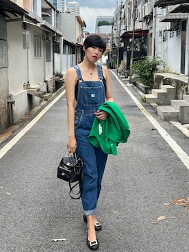 「PULL&BEAR（プルアンドベア）のアイテム（オールインワン・サロペット）」を使った、jessryn9さん（レディース・171cm）の春コーディネート