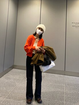 「UNIQLO（ユニクロ）のアイテム（デニムパンツ、ブラック系）」を使った、bulezeroさん（レディース・160cm）の春コーディネート