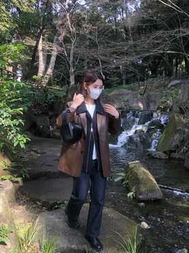 「UNIQLO（ユニクロ）のアイテム（デニムパンツ、ブラック系）」を使った、bulezeroさん（レディース・160cm）の春コーディネート