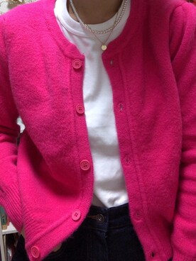 「UNIQLO（ユニクロ）のアイテム（Tシャツ/カットソー、ホワイト系）」を使った、bulezeroさん（レディース・160cm）の春コーディネート